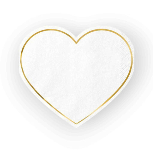 Picture of PAPER NAPKINS HEART 14.5X12.5CM - 20 PACK